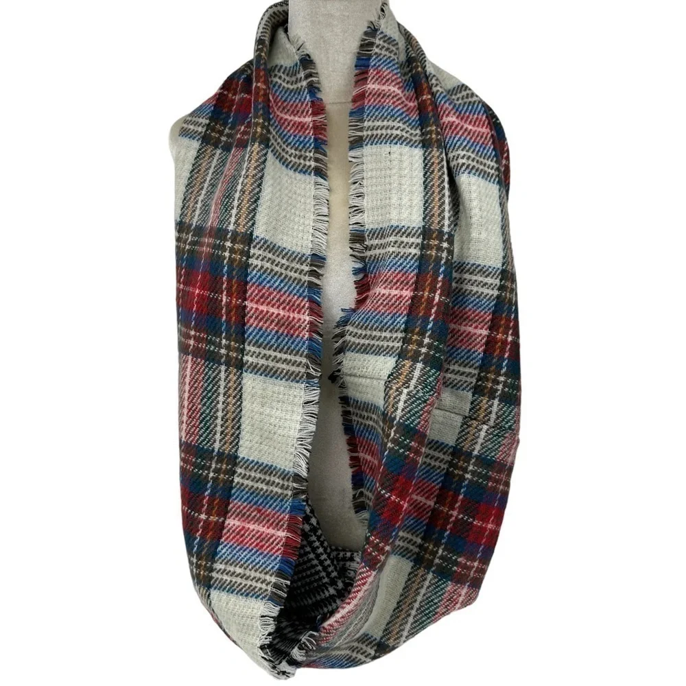 Mia & Tess Reversible Warm Winter Infinity Scarf